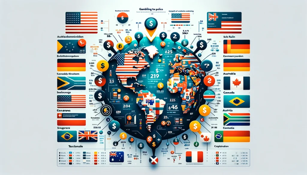 gambling taxes worldwide country flags